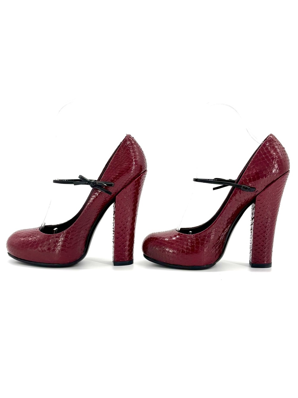 Louis Vuitton Marc Jacobs FW 2011 Fetish Bow Maryjane Snakeskin Pumps 36.5 - Picture 4 of 11